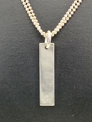 【タケ　様専用】【美品】GUCCI プレート　ダブルボールチェーン　ネックレス　シルバー 24.0g 50cm