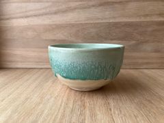 ボウル(小) 粉引き　グリーン×白　カップ
