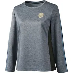 【新品】【Sサイズのみ】prince(プリンス) ロングスリーブシャツ テニスウェア レディース・ウィメンズ シャツ UVケア素材 ゲームシャツ 吸汗速乾、UPF50＋  杢グレー   WF3089-161-S