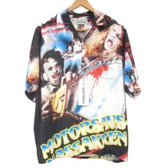 新品 入手困難 定価38,500円 22SS◆WACKO MARIA×悪魔のいけにえ ハワイアンシャツ 半袖 アロハシャツ 日本製 夏物 メンズ