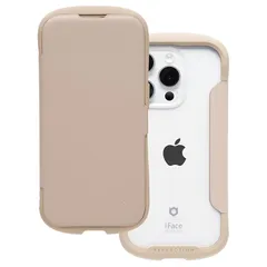 iFace Reflection iPhone 15 Pro ケース 手帳型 クリアケース (ベージュ)【 アイフェイス スマホケース 耐衝撃 iphone15pro アイフォン15プロ 手帳 ダイアリーケース カード収納 ポリカーボネート 】
