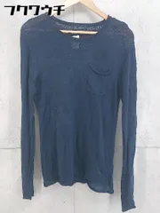 ◇ URBAN RESEARCH アーバンリサーチ リネン100% 長袖 ニット セーター サイズM ネイビー レディース  【1104190006602】