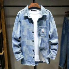 限定生産 メンズ 切替ドッキング パッチワークデニム×染色パーカー 