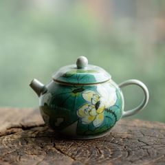 景徳鎮 陶磁 中国茶器 茶杯 蓮 急须 手描きの花 茶壺のみ - メルカリ