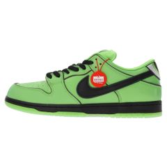 NIKE SB (나이키 에스비) × The Powerpuff Girls SB DUNK LOW PRO QS Buttercup FZ8319-300 에스비 덩크 로우 버터 컵 로우 컷 스니커 그린 US11/29cm