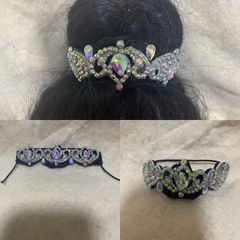 フェルトソフトティアラ(ガラスビジューストーン付き) 6個セット  