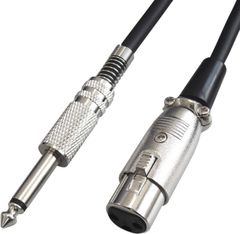 【数量限定】XLRケーブル モノラル標準プラグ(オス)-XLR/キャノンプラグ(メス)ケーブル 3m 6.3mm マイクケーブル C-080-3m F-Factory