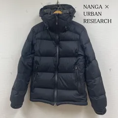 極美品　ナンガ × アーバンリサーチ ダウンジャケット 黒　迷彩　ダブルジップ NANGA × URBAN RESEARCH ダウンジャケット ブラック メンズ