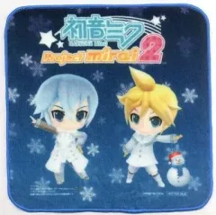 【中古】タオル・手ぬぐい(キャラクター) KAITO＆鏡音レン オリジナルミニタオル 「3DSソフト 初音ミク Project mirai 2」 ゲームステーション＆メディアワールド予約特典