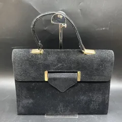 U275 ハンドバッグ フォーマルバッグ 黒 ブラック 鞄 レディースバッグ 冠婚葬祭 布製　中古
