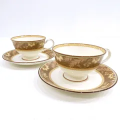 【小牧店】Noritake ノリタケ レジェンド イン ブラウン カップ&ソーサー ペア 2客 【I426-0714】