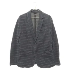 AX ARMANI EXCHANGE (アルマーニ エクスチェンジ) Denim Blazer 3HZG04 Z1KBZ ロゴパターンデニムテーラードジャケット 総柄2Bジャケット インディゴのサムネイル