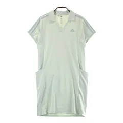 サイズ：M ADIDAS GOLF アディダスゴルフ HS8897 スキッパー襟 半袖ワンピース  グリーン系 [240101400584] ゴルフウェア レディース ストスト