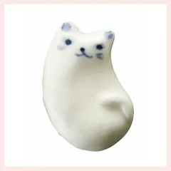 （３Ｐセット）夏の風物詩　手作り染猫　箸置／シロ　RK734　◎2セット目～大幅値引き対象商品