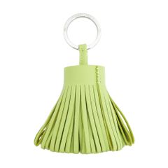 【名東】エルメス キーリング カルメン チャーム ピスタチオ 黄緑 シルバー金具 キーホルダー アニョーミロ