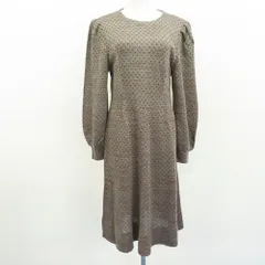 斉藤都世子 Toyoko Saito サイトウトヨコ　　ニットワンピース　レトロ s サイトウトヨコ 斉藤都世子 ニット ワンピース 青系 茶