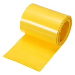 uxcell バッテリーラップPVCヒートシュリンクチューブ54mm Dia 85mmフラット18フィートイエローグッド絶縁バッテリーパック用-5.5m