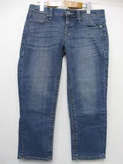 【送料無料「送料520円込）】 【美品】ユニクロ UNIQLO スリムフィットクロップドサブリナ デニムパンツ ジーンズ 27 ウオッシュ加工 ■管理番号L27562SSS24-231216-10(510)（4）