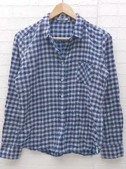 ◇ BAYFLOW ベイフロー ギンガムチェック 長袖 シャツ サイズ4 ブルー系 レディース  【1002800790005】