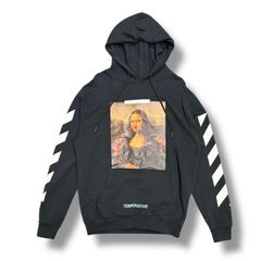 OFF-WHITE モナリザ アロー プリント スウエット パーカー オフホワイト OMBB029S180030121001 M ブラック　90679A2
