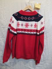 アメリカ古着 80年代頃 BRAIDBURN 雪柄 アクリルニットセーター