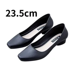 パンプス レディース 疲れない ブラック 黒 23.5cm 葬儀 脱げる対策 ヒール フォーマル 仕事 ヒール3cm 通勤 シンプル 丸い 冠婚葬祭 オフィス 軽量 防水 ラバーシューズ 走れる おしゃれ 雨晴兼用 痛くない 歩きやすい 幅広 1036 ②