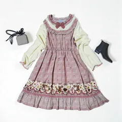 アクシーズファムキッズ　axesfemmeKIDS　ワンピース　レトロ　ベア柄　発表会　習い事　140