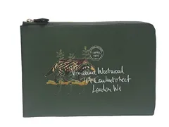 未使用 ヴィヴィアンウエストウッド ジャコウネコ ポーチ クラッチバッグ レザー セカンドバッグ メンズ レディース クラッチ Vivienne Westwood グリーン　ヴィヴィアン　ビビアン