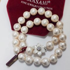 美品★MASAMI 大粒 14mm パールネックレス マサミパール フェイクパール ホワイト系色