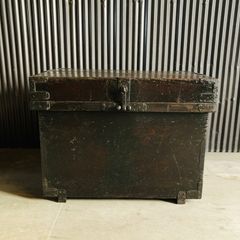 昭和レトロ　宝箱みたいな木箱　蓋は取り外せます　収納箱　トランクBOX