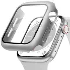新品 POLINK for Apple Watch用 ケース Series 10/9/8/7/6/5/4/SE2/SE 44mm PC素材 強化ガラス アップルウォッチ 保護用カバー 超薄型 高耐久 耐衝撃 高透過率 指紋防止 for Apple Watch用
