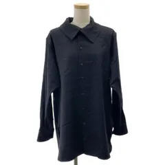 【美品】  NICENESS / ナイスネス | LAURENCE CHARCOAL / ビッグカラー オーバー シャツ | S | ブラック | メンズ