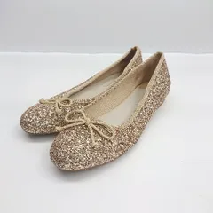 ◇ ⊂ オリエンタルトラフィック グリッター素材 フラット ペタンコシューズ サイズ39 ゴールド系 レディース E  【1506130006206】