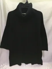 BURBERRY タートルネック ウールニット 七分袖 B1N66 ブラック