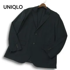 美品 21SS★ UNIQLO ユニクロ 通年 SLIM FIT 感動ジャケット★ テーラード ジャケット Sz.XL メンズ ネイビー 大きいサイズ