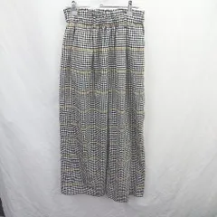 ◇ ⊇ ニコアンド チェック柄　普段着系 カジュアルイージーパンツ サイズ3 ブラック系　ベージュ系 レディース E  【1507080009095】