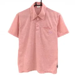 【超美品】ミズノ 半袖ポロシャツ ピンク ボタンダウン ロゴ刺しゅう メンズ M ゴルフウェア MIZUNO