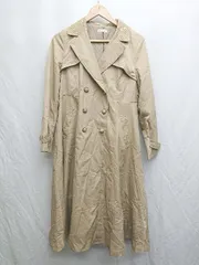 ◇ Θ axes femme アクシーズファム レース 薄手 長袖 トレンチ コート サイズM ベージュ系 レディース P  【1408200025172】