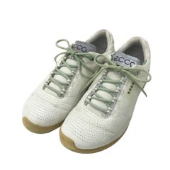 ecco ゴルフシューズ レディース サイズ40 ピンク 靴紐 - メルカリ