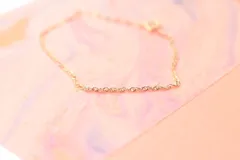 K18 18金 スクリューチェーン1.2mm ブレスレット