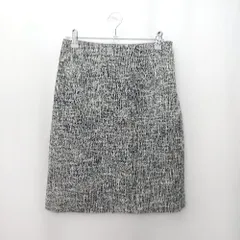 ◇ ⊂ UNITED ARROWS ジャガード ミニ 台形 台形スカート サイズ38 グレー系 レディース E  【1506130006725】