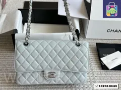 【今日特価】Chanel Calfskin CF Series Quilted Bag カルフスキン 菱格バッグ 25cm
