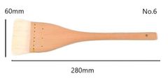 種類3:[3]No.6（穂丈34ｍｍ×巾60mm）　 平刷毛 羊毛 全長270～280ｍｍ  陶芸用 ハケ 刷毛