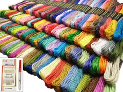 【在庫処分】150色 カラーが豊富できれい 刺しゅう糸 刺繍系 まとめ買いオリジナルセット 150束 6本綴 900本
