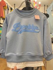 キッズトレーナー【90-130】　ブルー　英字　ベビー　子供服　長袖