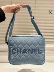 【今日特価】Chanel ヴィンテージ フィットネスバッグ 帆布 ロゴ 26cm