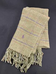 RALPH LAUREN ラルフローレン ストール マフラー チェック柄 ブランド グリーン 緑 膝掛け ブランケット 防寒 ファッション 