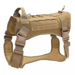 犬 ミリタリー ハーネス 首輪 軍犬 k9 大型犬 中型犬 犬用 服 ベージュ