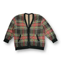 定価63800円 UNDERCOVER 23SS Tartan Check Zipped Knit  タータンチェック ジップ ニット カーディガン アンダーカバー 2 マルチ UC1C4903 70159A7のサムネイル