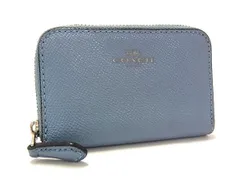 COACH コーチ 27569 レザーコインケース コインパース  小銭入れ レディース ライトブルー系 DJ0521